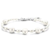 Armband Parels zilver-zoetwaterparel 7,5 mm 16-19 cm - thumbnail