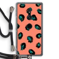 Pink Cheetah: Sony Xperia XZ2 Transparant Hoesje met koord