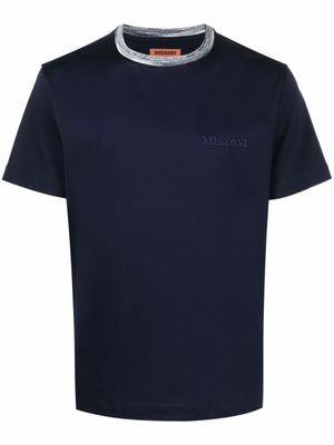 Missoni t-shirt à logo brodé - Bleu