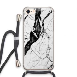 Witte marmer 2: iPhone 8 Transparant Hoesje met koord