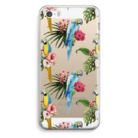 Kleurrijke papegaaien: iPhone 5 / 5S / SE Transparant Hoesje