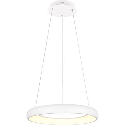 LED Hanglamp - Trion Kardo - 38W - Aanpasbare Kleur - Dimbaar - Rond - Mat Wit - Metaal