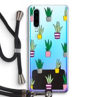 Sanseveria: Huawei P30 Transparant Hoesje met koord