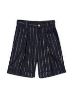 Balmain Kids short à logo imprimé - Bleu