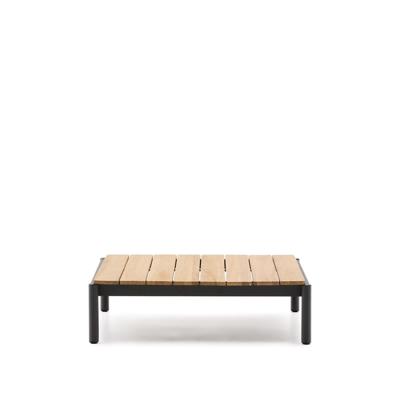 Kave Home Outdoor Salontafel 'Sorells' Teakhout en grijs aluminium, 89 x 91cm