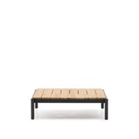 Kave Home Outdoor Salontafel 'Sorells' Teakhout en grijs aluminium, 89 x 91cm