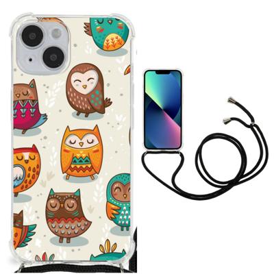 iPhone 14 Case Anti-shock Vrolijke Uilen iPhone 14 Case Anti-shock Vrolijke Uilen