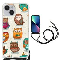 iPhone 14 Case Anti-shock Vrolijke Uilen