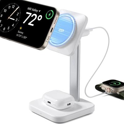 2-in-1 Watch Wireless Charging Set (HaloLock) - White - EU PLUG