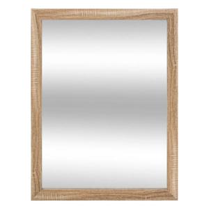 5five Spiegel/wandspiegel - rechthoek - 34 x 44 cm - houtlook kunststof/glas - naturel