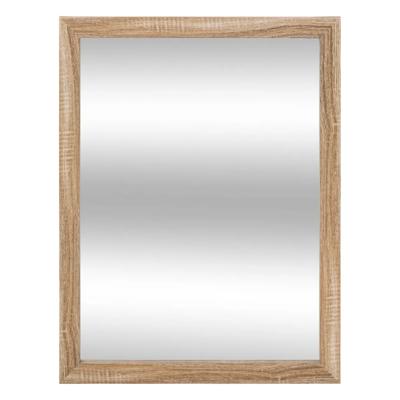 5five Spiegel/wandspiegel - rechthoek - 34 x 44 cm - houtlook kunststof/glas - naturel