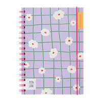 Pepa Lani Notitieboek A5 Flower Purple Checkers Daffodil