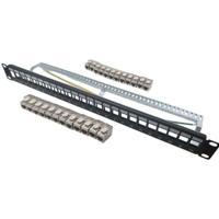 24-poorts patchpaneel + 24 RJ45 Cat.6a keystone-aansluitingen - LINEAIR - KIT5024AS - Kort - Afgeschermd