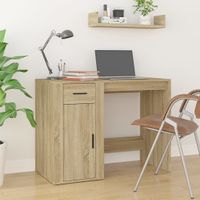 Bureau 100x49x75 cm bewerkt hout sonoma eikenkleurig