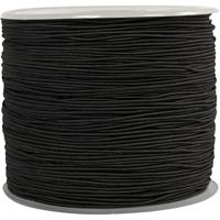 Creativ Company Elastisch koord, dikte 1 mm, zwart, 250 m/ 1 rol