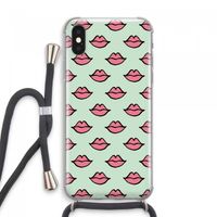 Lipjes: iPhone XS Max Transparant Hoesje met koord