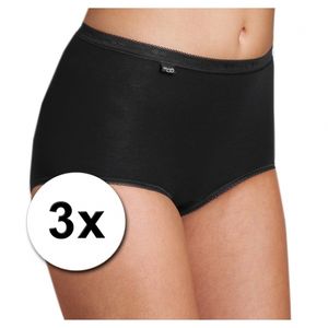 3x Sloggi basic maxi dames slip zwart   -