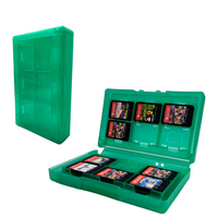 Game Card Case geschikt voor Nintendo Switch games - Accessoires Switch - 12 Games - Opbergen - Beschermen - Travel Koffer - Plastic - Groen