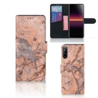 Sony Xperia L4 | Bookcase | Marmer Oranje