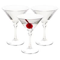 2x stuks onbreekbaar martini glas transparant kunststof 20 cl/200 ml