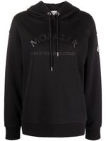 Moncler hoodie pailleté à logo imprimé - Noir - thumbnail