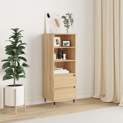 Hoge kast 40x36x110 cm bewerkt hout sonoma eiken