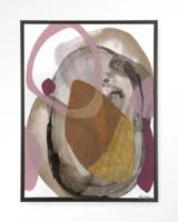 Urban Cotton Wandkleed 'Gravity' 110 x 145cm in Floating Frame - black