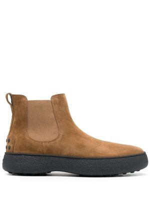 Tod's bottines chelsea W.G. en daim - Marron