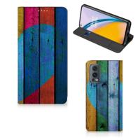 OnePlus Nord 2 5G Book | Wallet Case | Wood Heart - Cadeau voor je Vriend