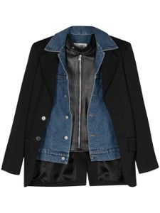 MM6 Maison Margiela blazer à design superposé - Noir