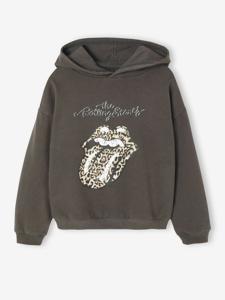 Sweater voor meisjes met capuchon The Rolling Stones® antraciet