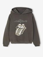 Sweater voor meisjes met capuchon The Rolling Stones® antraciet