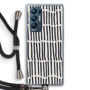 Moroccan stripes: Oppo Find X3 Neo Transparant Hoesje met koord