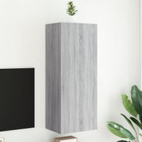 Tv-wandmeubel 40,5x30x102 cm bewerkt hout grijs sonoma - thumbnail