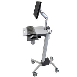 Ergotron Neo-Flex® TV-wagen 1-voudig 25,4 cm (10) - 55,9 cm (22) Grijs In hoogte verstelbaar, Toetsenbordhouder, Kantelbaar, Roteerbaar