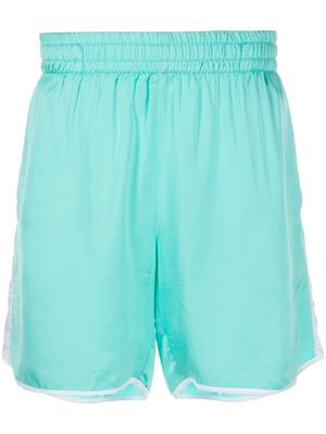 BLUE SKY INN short en soie à taille élastiquée - Bleu