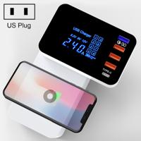 CDA33Q 40W QC 3 0 USB + 3 USB-poorten + USB-C/type-C-poorten multifunctionele oplader met LED-display US-stekker