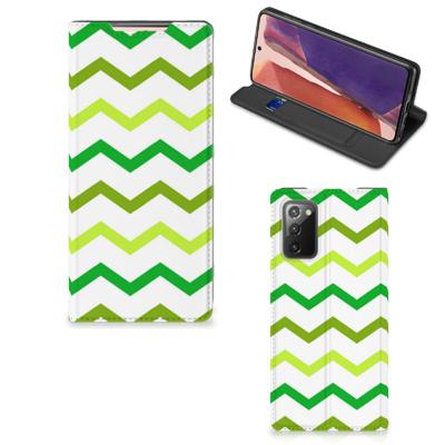 Samsung Galaxy Note20 | Hoesje met Magneet | Zigzag Groen