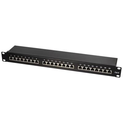 LogiLink NP0055 24 poorten Patchpaneel 483 mm (19) CAT 6 1 HE Meerdere kleuren