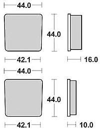 TRW Brake pad mcb 506 organic standard