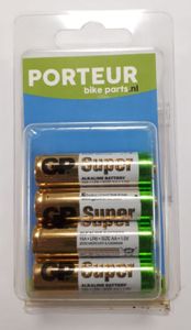 Batterij Porteur AA alkaline per 4st