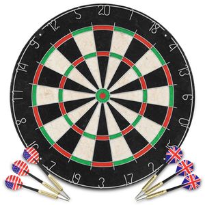vidaXL Dartbord professioneel met 6 darts sisal