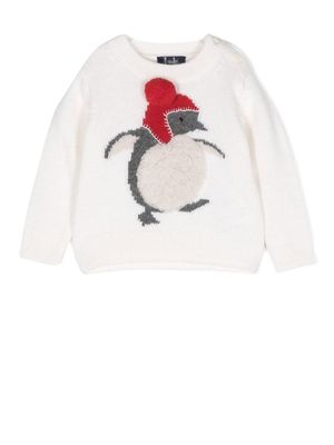 Il Gufo pull à détail de patch - Blanc