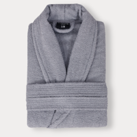 Luxe Badjas Katoen - Grijs - Dekbed-Discounter.nl