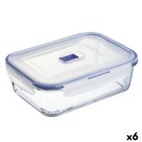 Hermetische Lunchtrommel Luminarc Pure Box Active 22 x 16 cm 1,97 l Tweekleurig Glas (6 Stuks)