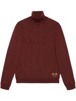 Gucci pull imprimé à col roulé - Rouge