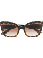 Dolce & Gabbana Eyewear lunettes de soleil à monture papillon oversize - Marron - thumbnail