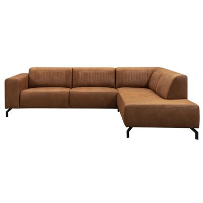 Leen Bakker - Hoekbank Otis Rechts - Kastanje - Microleer - Bruin - 210x276x77 Cm