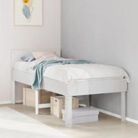 Bedframe zonder matras massief grenenhout wit 90x200 cm