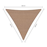 Sunfighter schaduwdoek driehoek zand 4.2x4.2x4.2m. - thumbnail